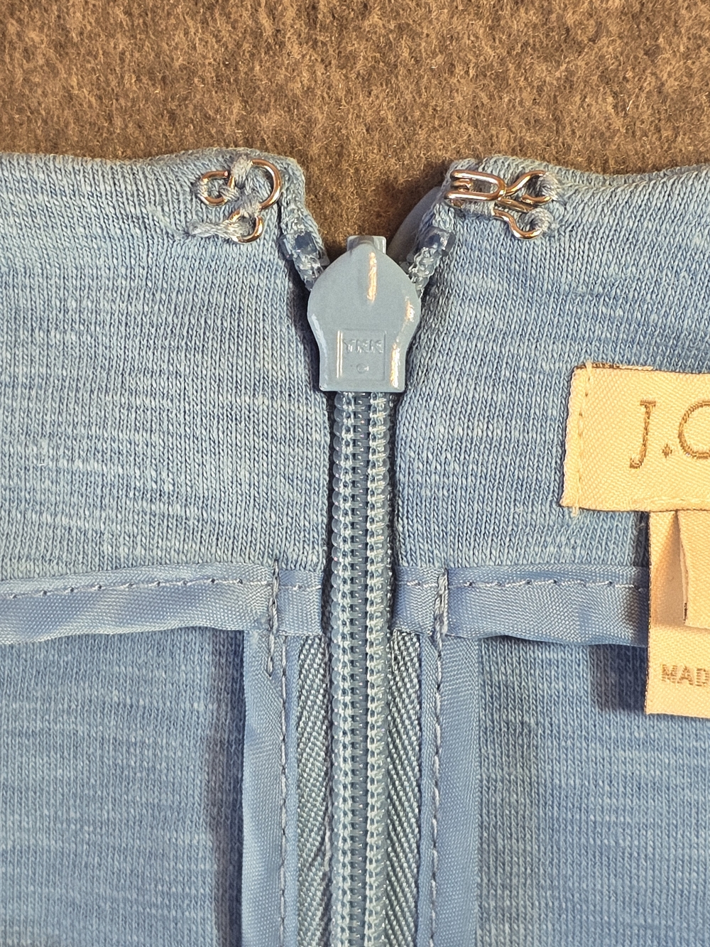 J.CREW Light Blue Sleeveless Gathered Waist Dress Pockets Women's Small - Picture 5 of 14